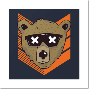 Cool Bear with Sunglasses Posters and Art